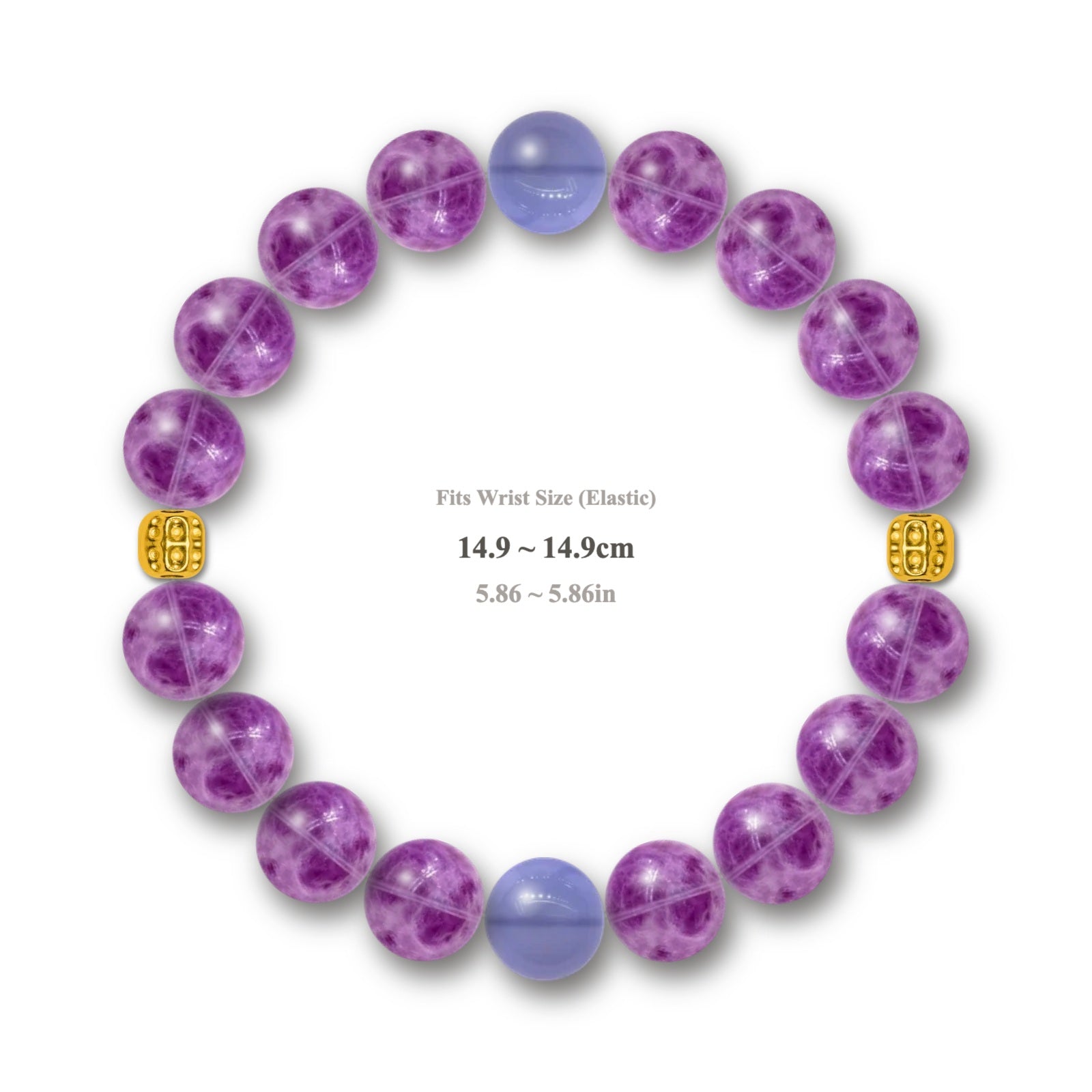 Violet Amethyst bracelet with rich purple and soft lavender crystal beads