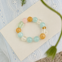 Citrine & Crystal Stretch Bracelet