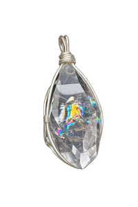 Clear Quartz & Smoky Quartz Pendant