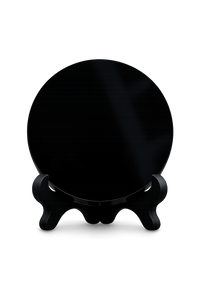 Hand-Polished Black Obsidian Mirror