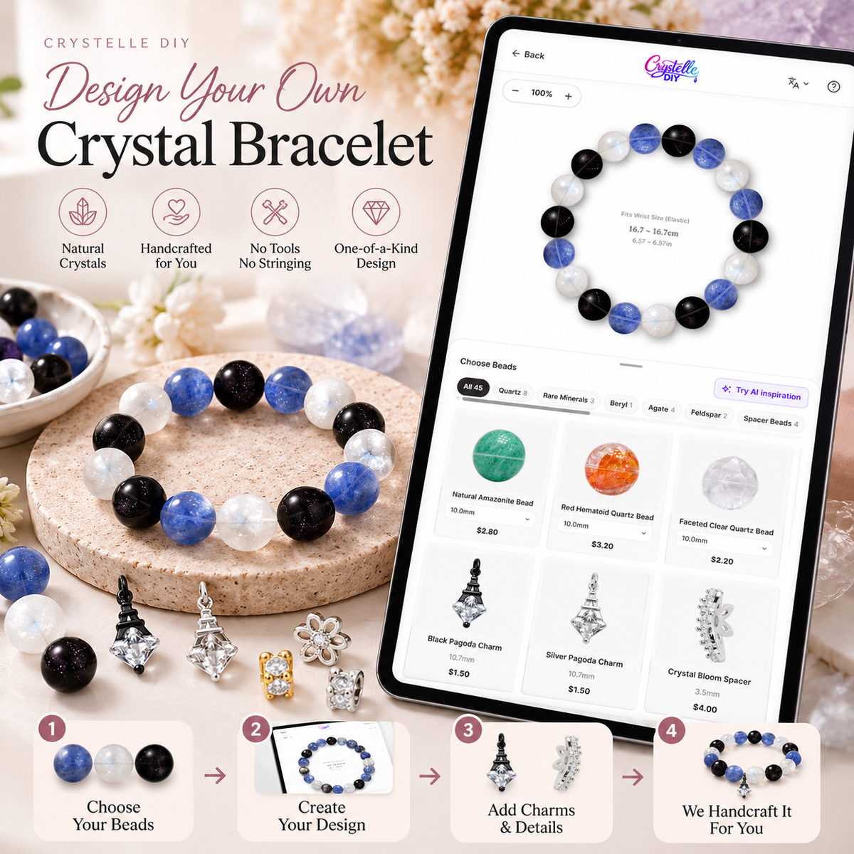Custom DIY Crystal Bracelet