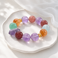 Multi-Crystal Stretch Bracelet | Strawberry Quartz, Amethyst & More